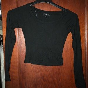 Black cropped top